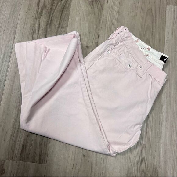 Vintage y2k Hint capri corduroy jeans in light pink. NWOT sz 13 low rise - Picture 9 of 13